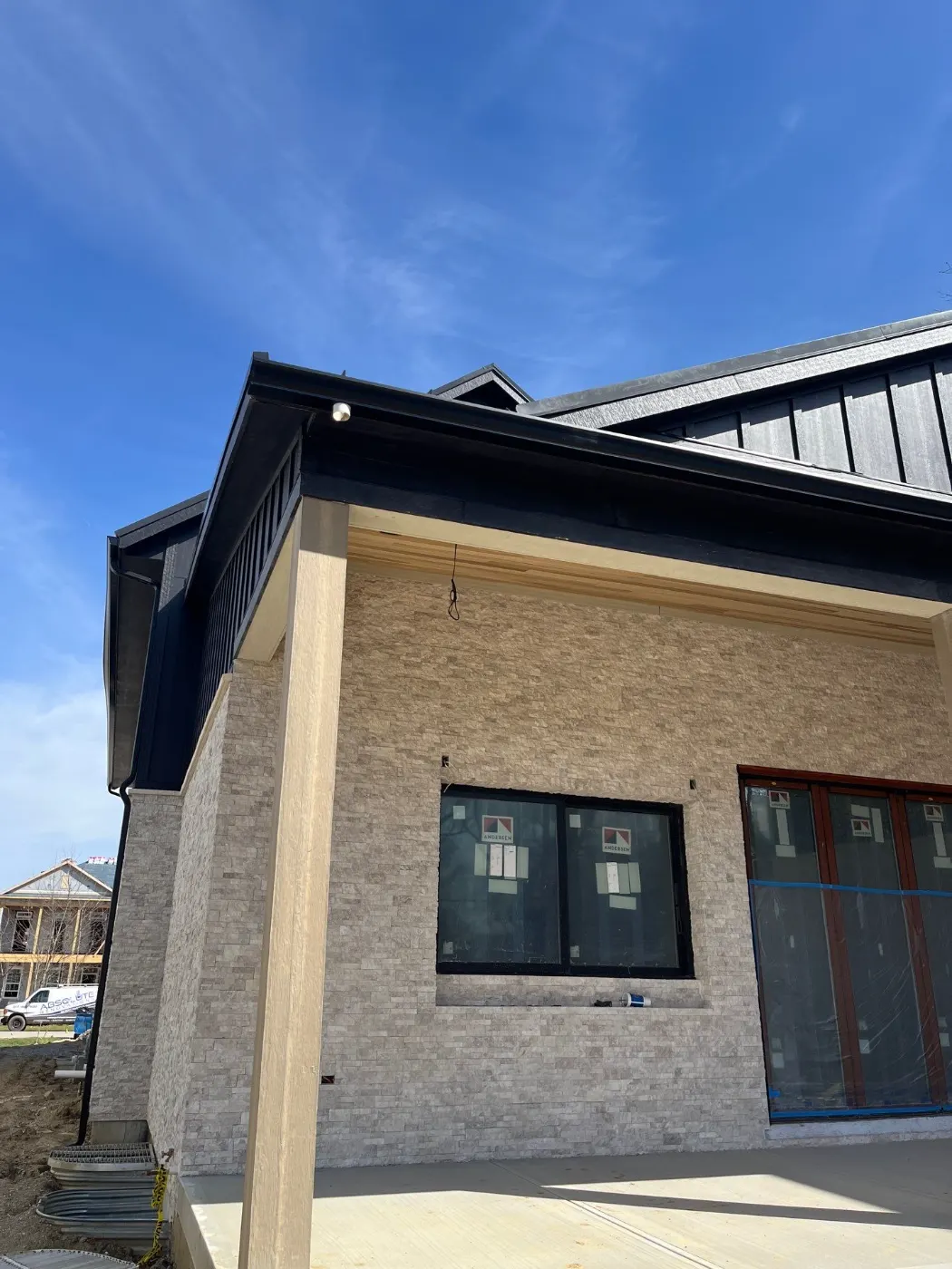 Fiber cement siding installed on a Heather Knoll home